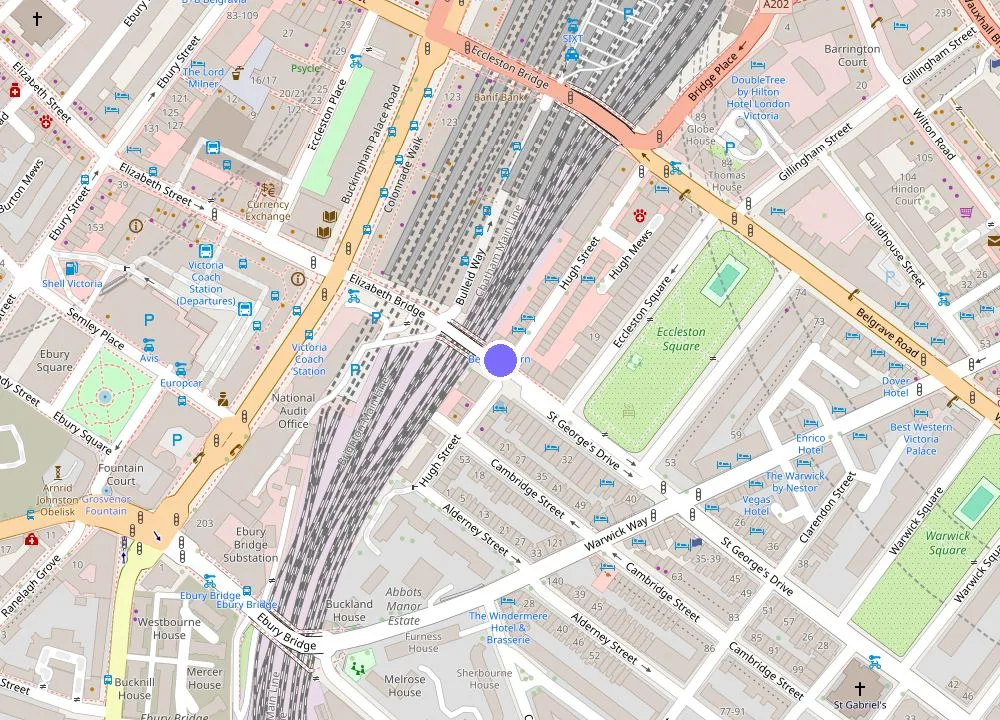 Map: Best Western Buckingham Palace Rd